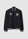 Black cotton blend jacket regular fit with Boston Celtics logo_4