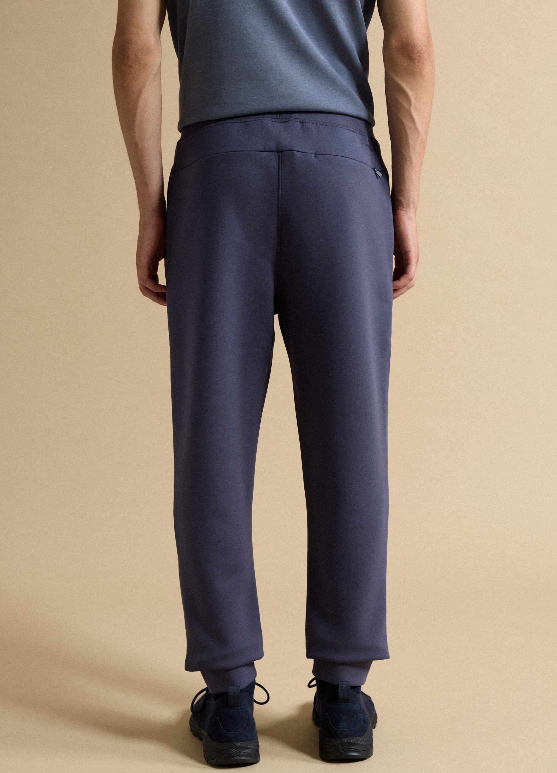 Blue regular-fit joggers in Easy Dry stretch fabric