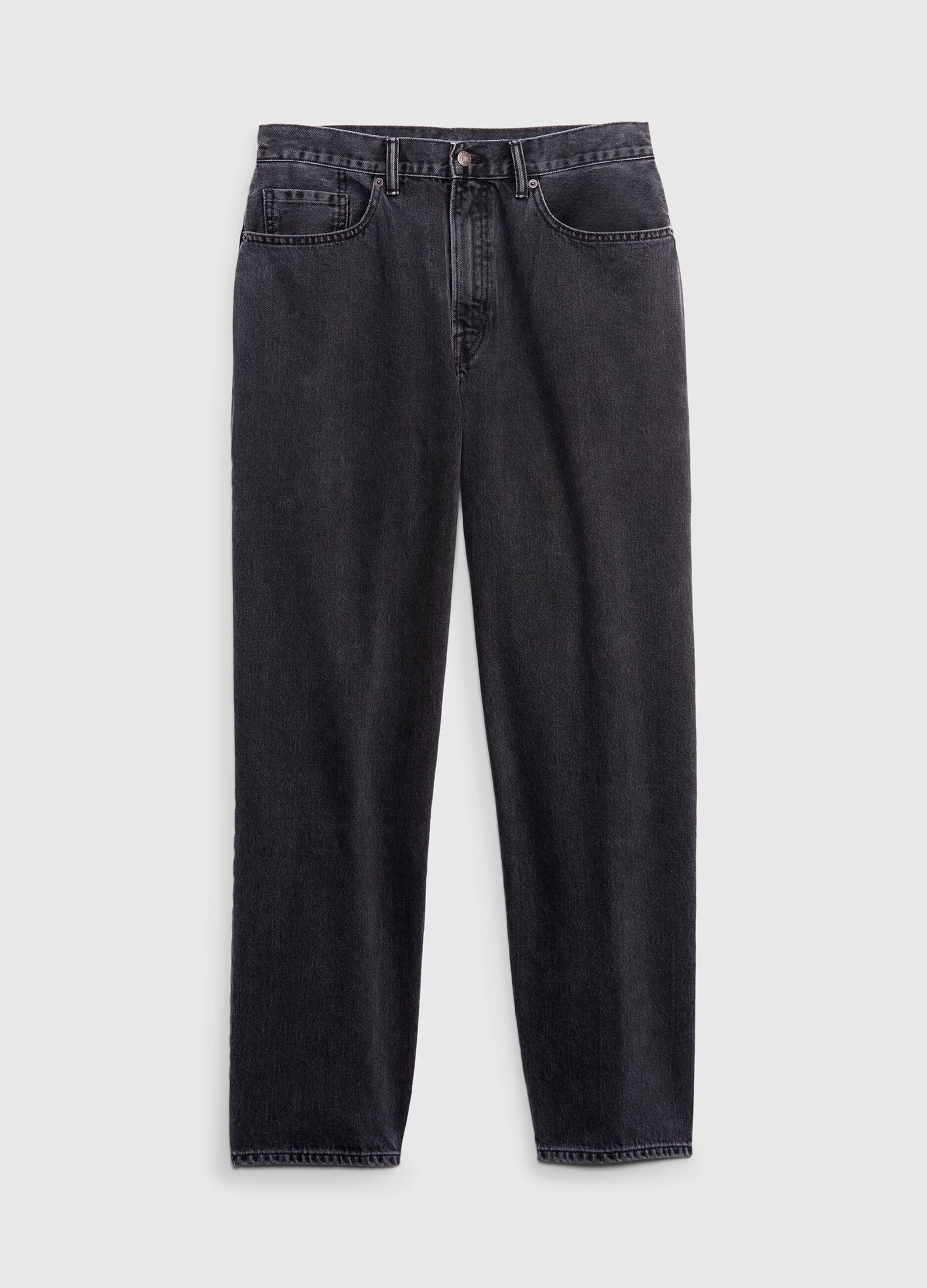 Baggy-fit jeans with mid-rise waist
