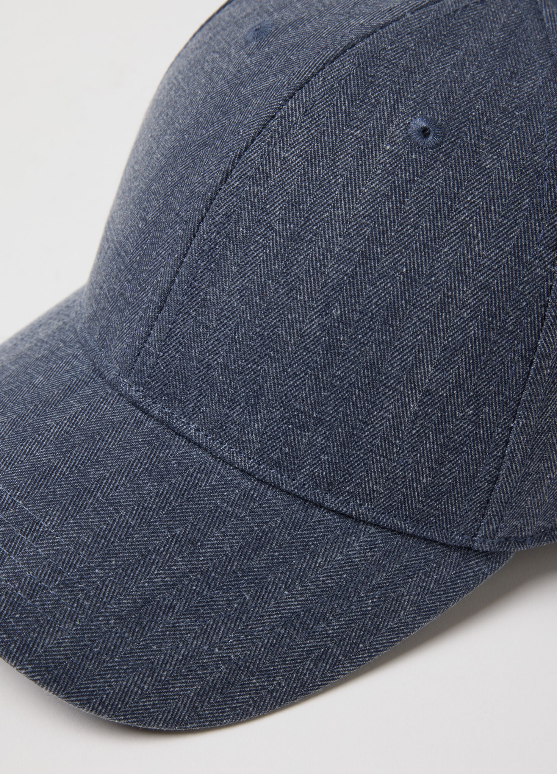 Regular fit pure cotton denim blue baseball cap