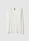 White long sleeve regular fit jumper with lace trims_4