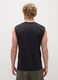 Men&rsquo;s black regular-fit vest top in 100% cotton with embroidery_3