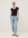 Black short-sleeved fitted cotton stretch T-shirt_1