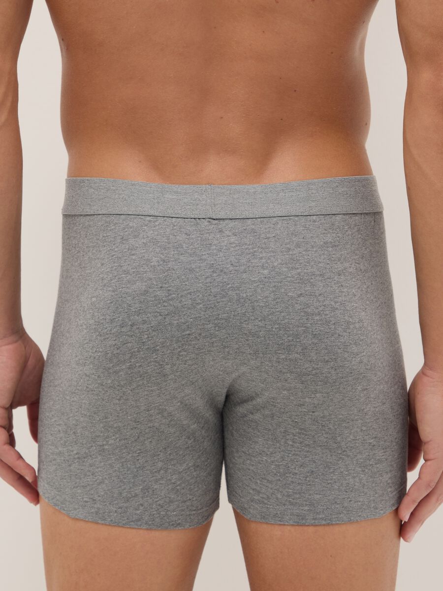 Tripack boxer midi grigi in cotone organico elasticizzato regular fit_2