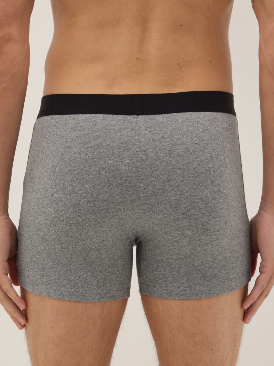 Tripack boxer midi in cotone organico elasticizzato multicolor regular fit_2
