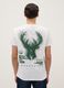 White pure cotton regular fit T-shirt with Milwaukee Bucks logo_2