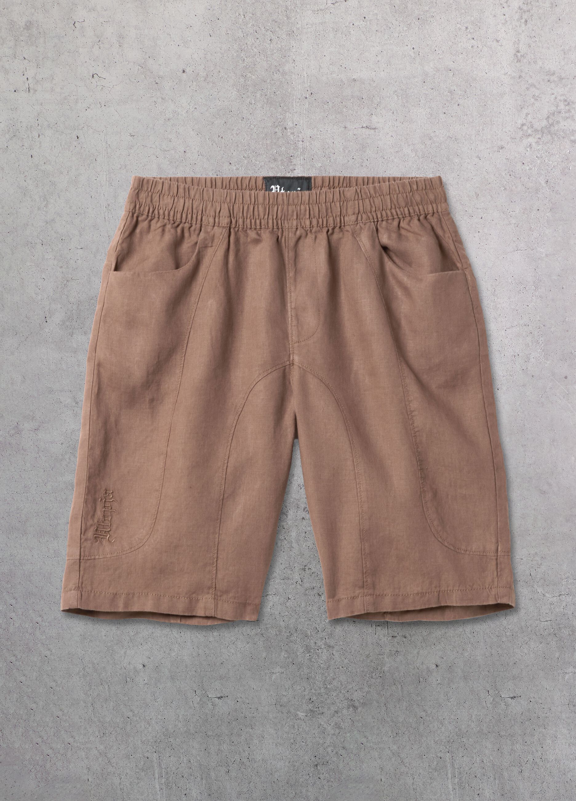 100% Linen Shorts in Mocha