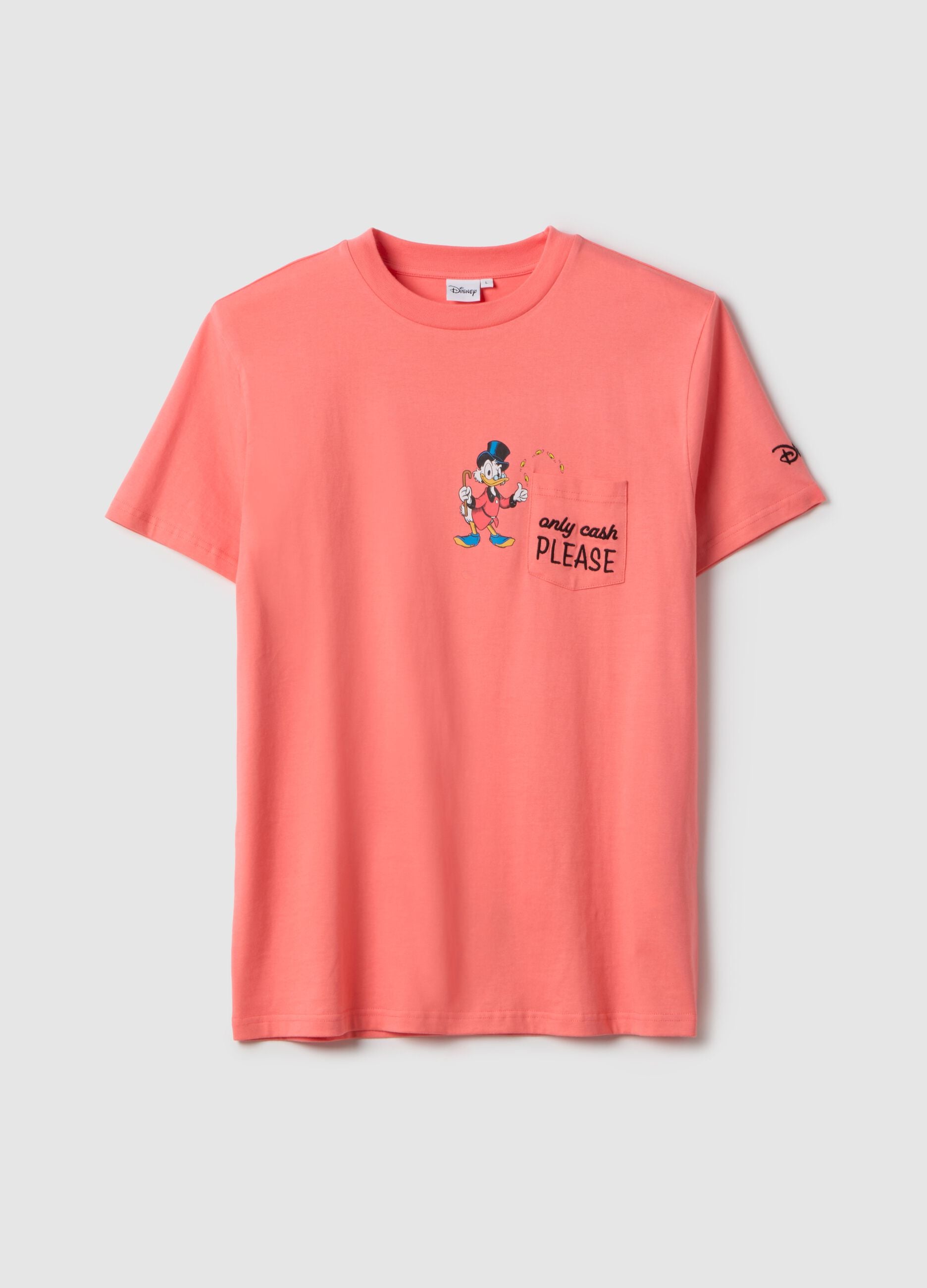 Black pure cotton regular fit t-shirt with print