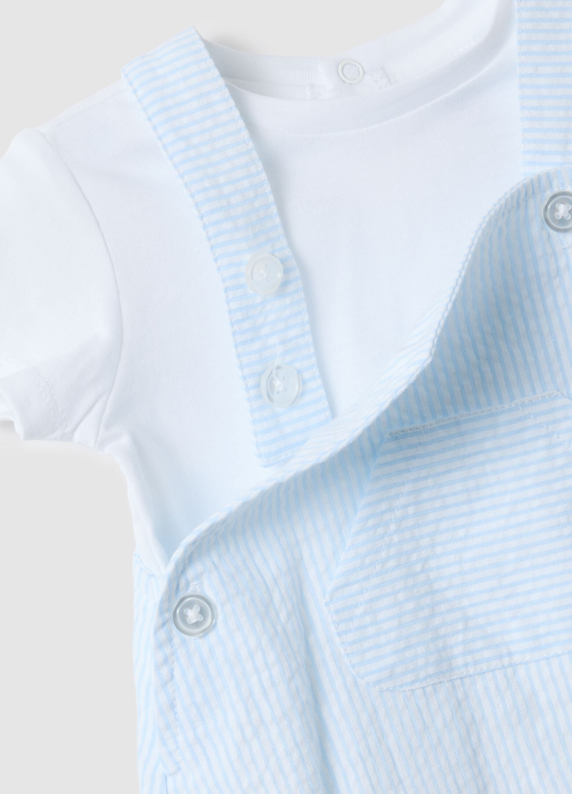 Multicoloured pure cotton newborn outfit