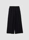 Pantaloni neri wide leg con vita elasticizzata_4