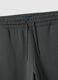 Grey cotton blend jogger trousers regular fit_5