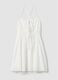 White pure cotton mini dress_4