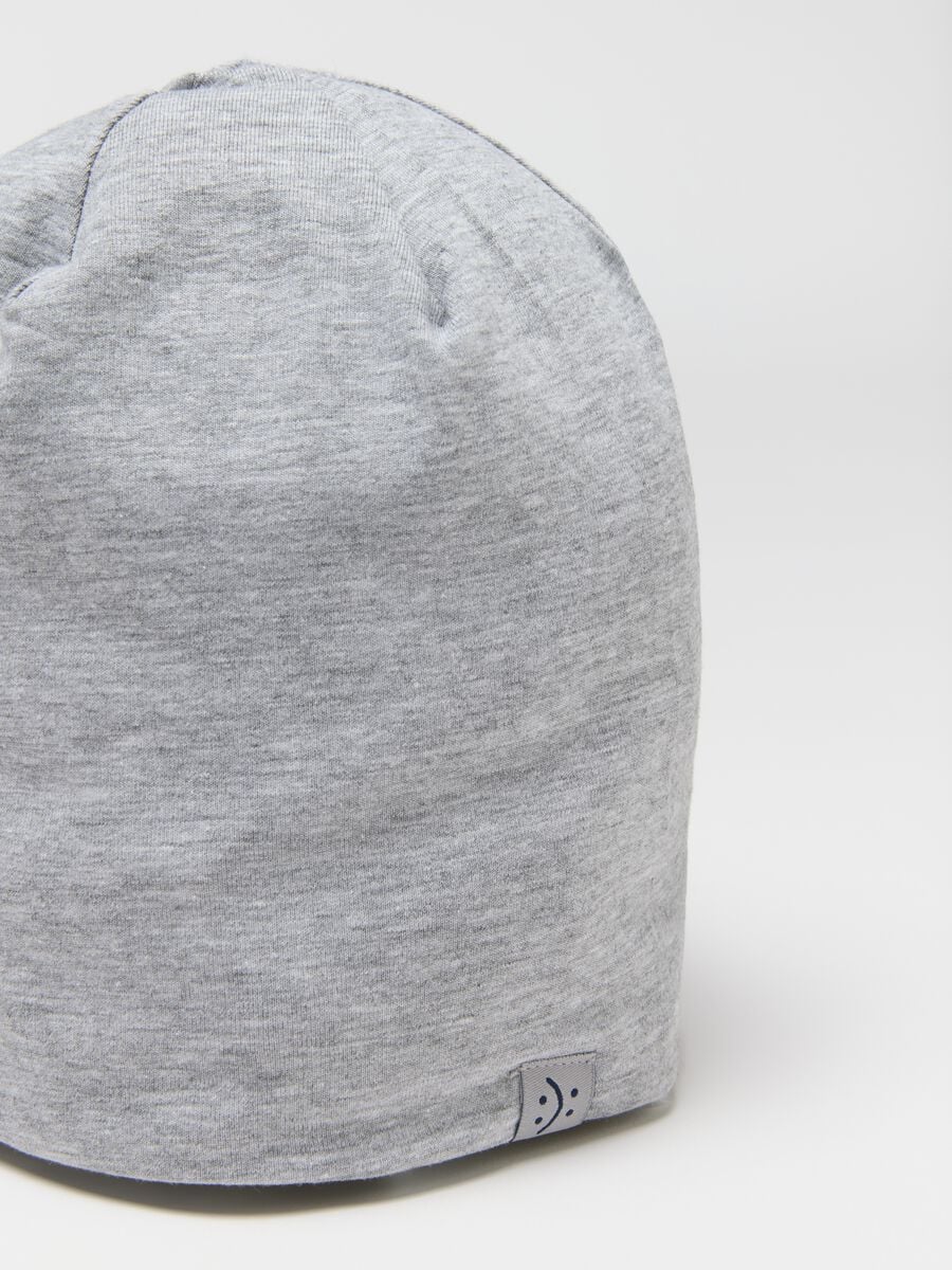 Grey Stretch Cotton Kids' Hat with Comfortable Fit_2
