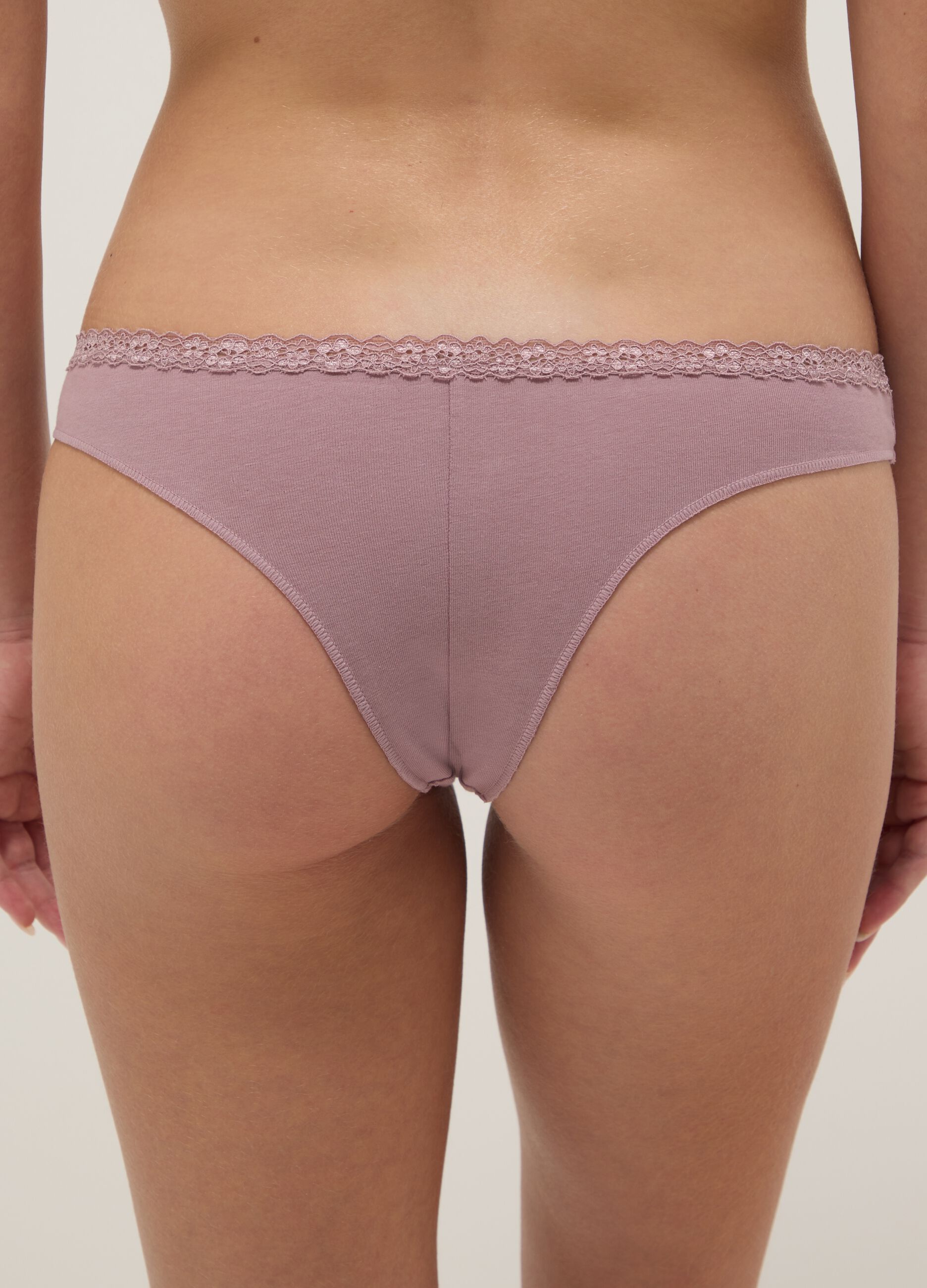 Pink Brazilian Stretch Cotton Regular Fit Briefs