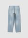 Jeans in puro cotone azzurro da ragazzo relaxed fit_4