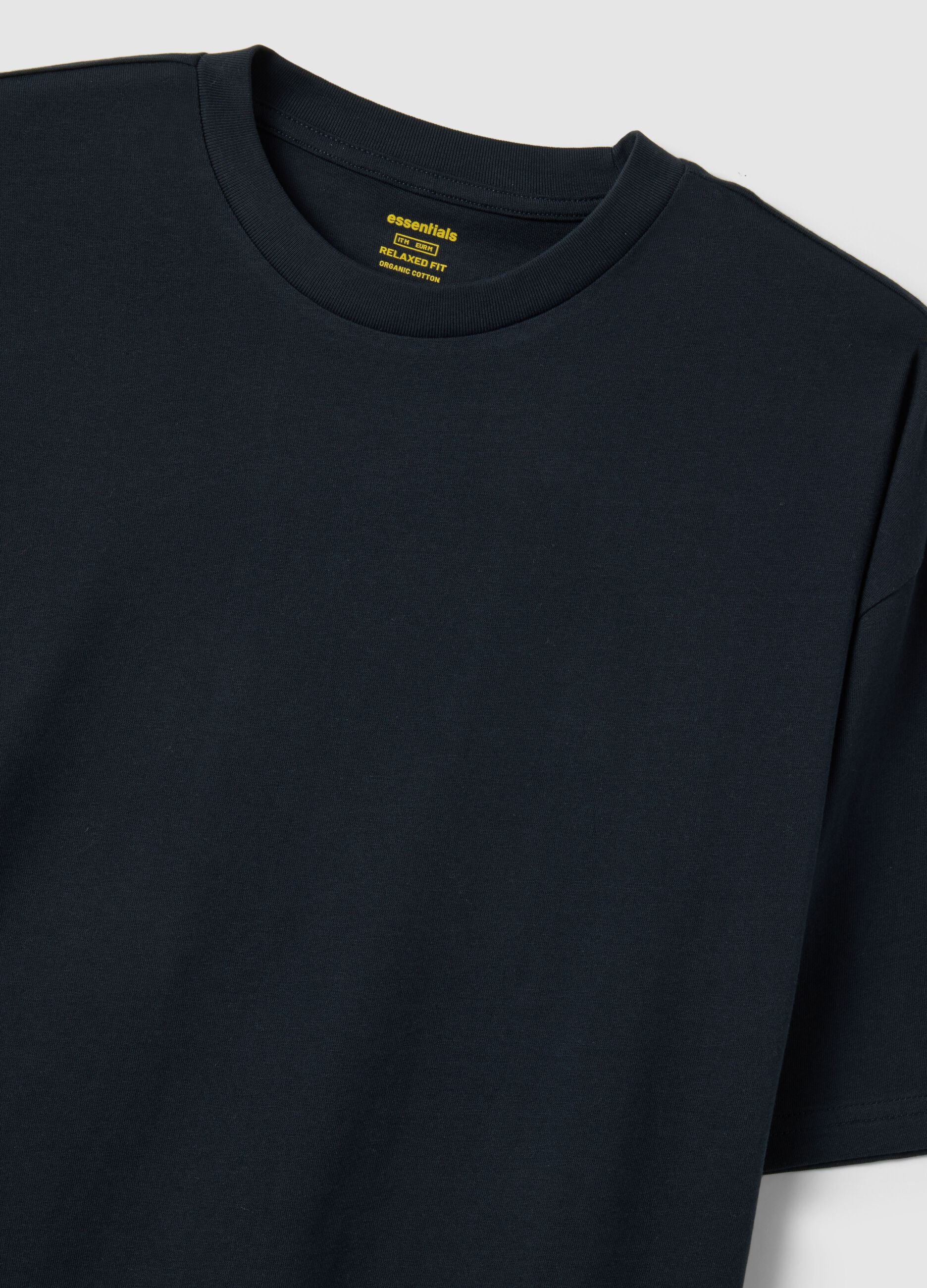 Black pure cotton t-shirt relaxed fit