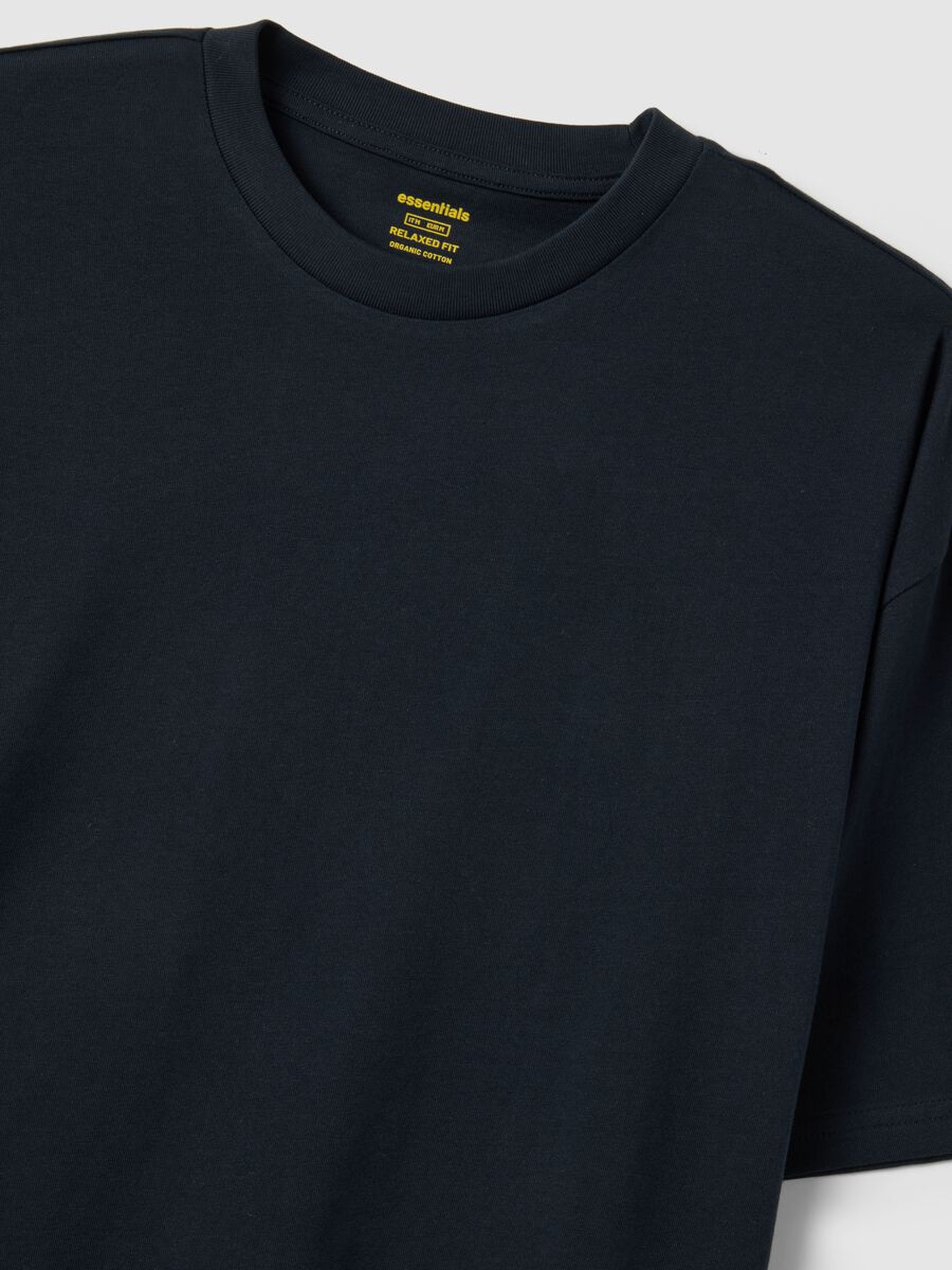 Black pure cotton t-shirt relaxed fit_5