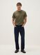 Regular fit green pure cotton t-shirt_0