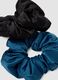 SINCERELY HAIR Feather-Soft Hair Ties 2pcs XL Black & Blue_1