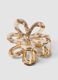 Beige and brown flower hair clip_1