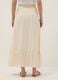 Beige maternity long skirt in pure viscose_2