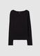 Black pure cotton regular fit T-shirt_4