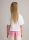 Girls&rsquo; white stretch cotton T-shirt with butterfly print_2