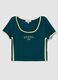 Green stretch cotton short-sleeve T-shirt_4