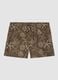 Brown swim shorts with seashell and starfish print_4