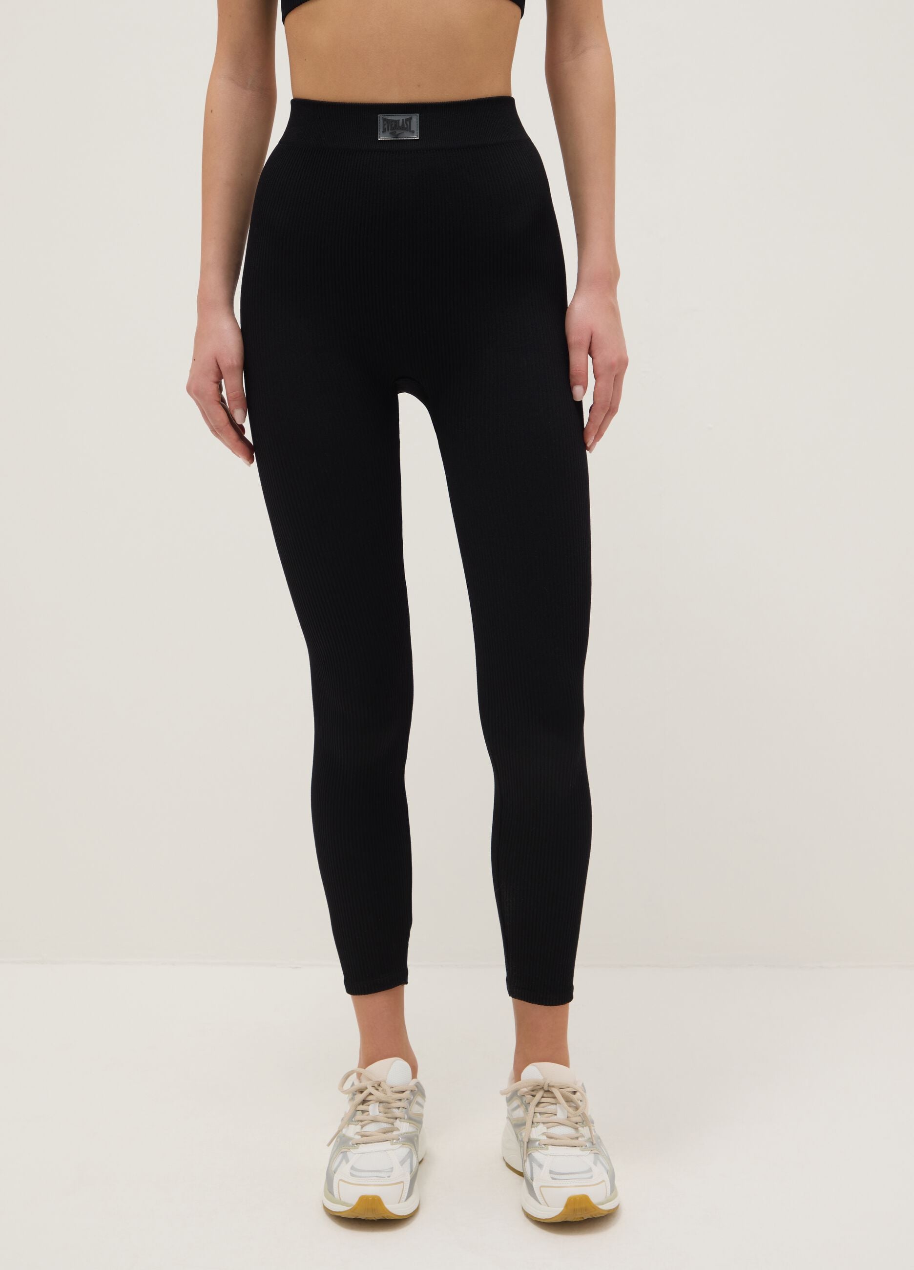 Slim Fit Black Long Sports Leggings