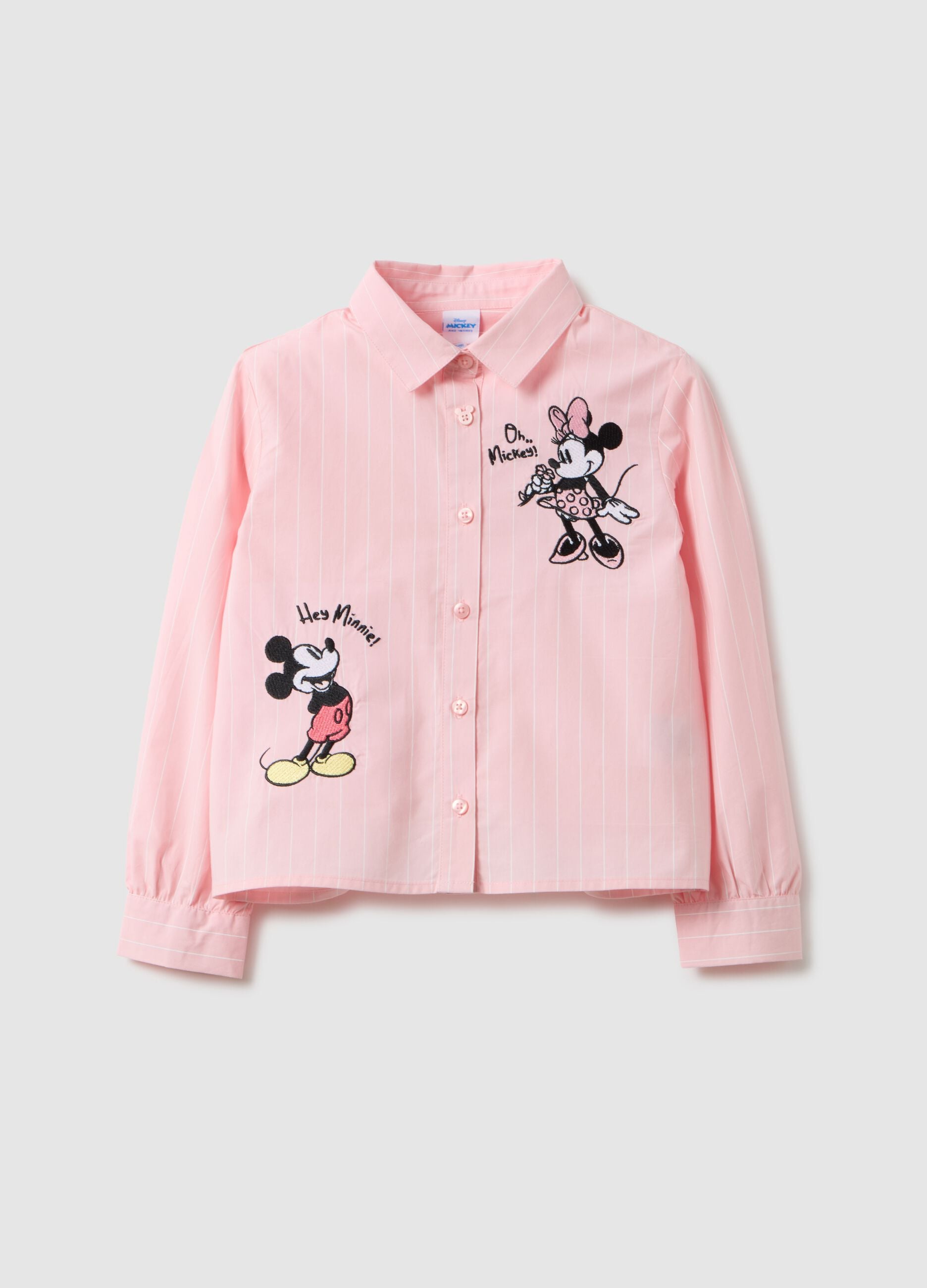 Girls' Pink Pure Cotton Shirt with Regular Fit