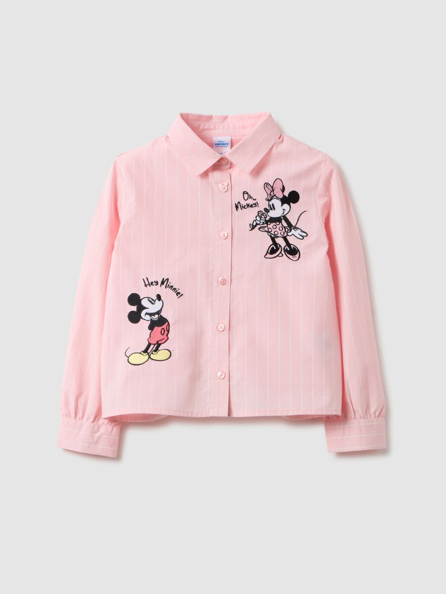 Girls' Pink Pure Cotton Shirt with Regular Fit_0