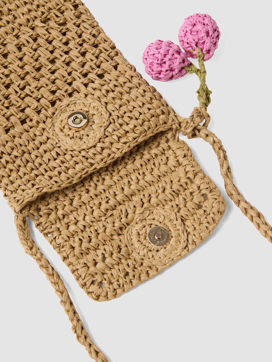 Phone case in puro tessuto carta beige_2