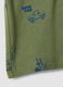 Green pure cotton shorts for children regular fit with prints_3