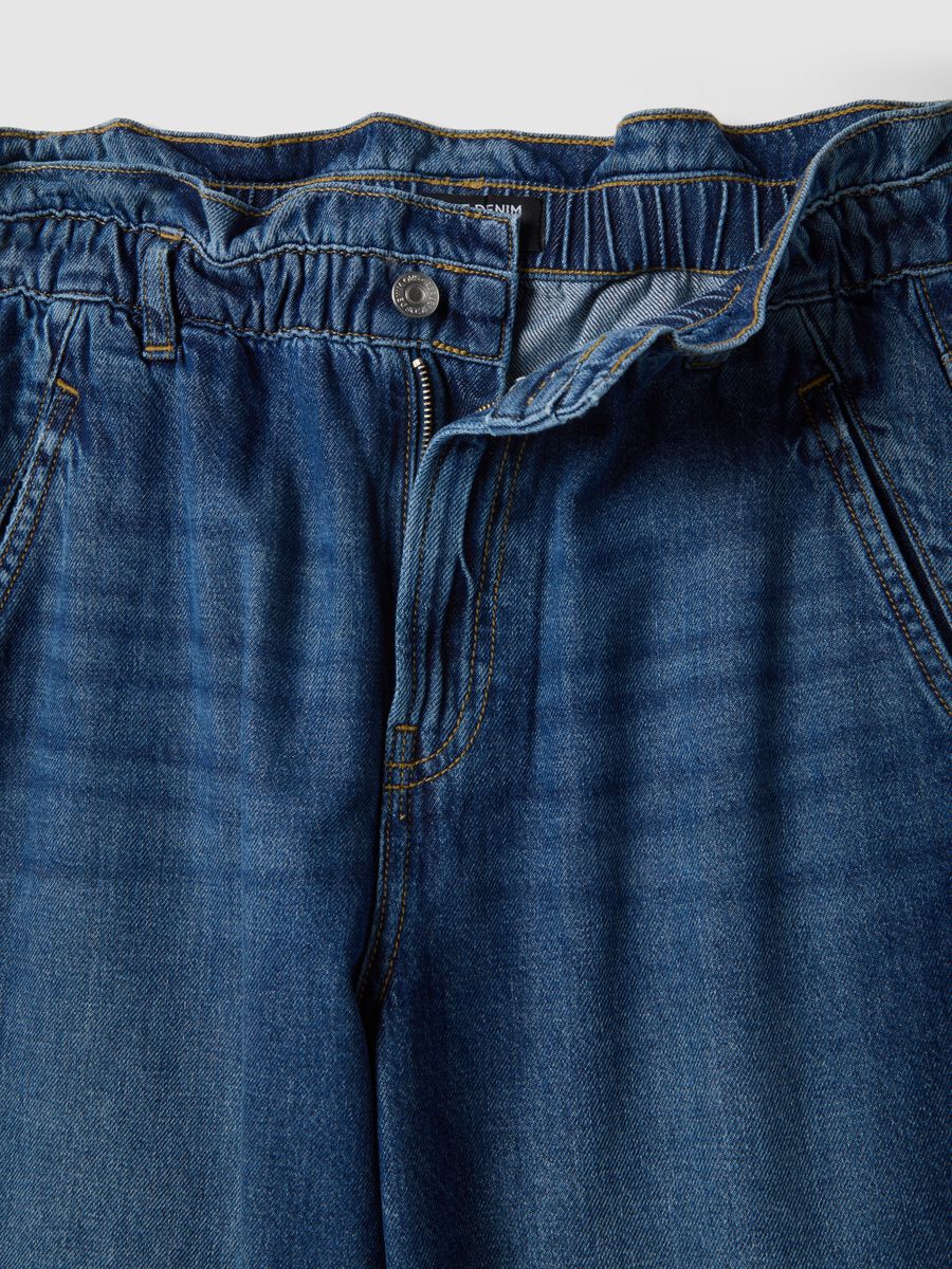 Blue Pure Cotton Baggy Trousers_5