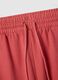 Red cotton blend shorts regular fit with Chicago Bulls print_5