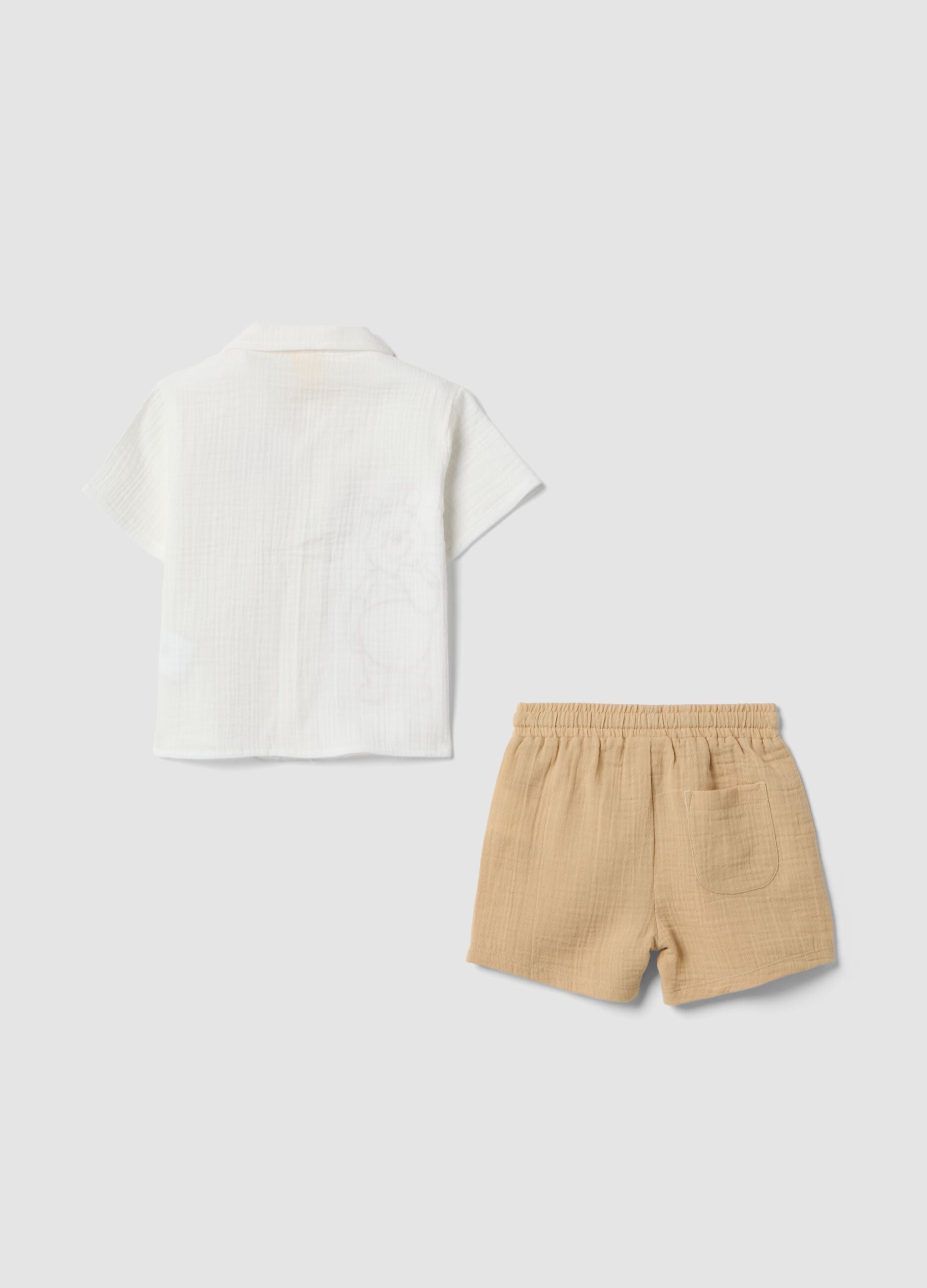 Multicolour 100% cotton boys&rsquo; set with Winnie the Pooh print