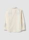 White pure cotton oversized shirt with purple embroidery_6