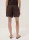 Brown regular-fit shorts in a viscose, cotton and linen blend_3