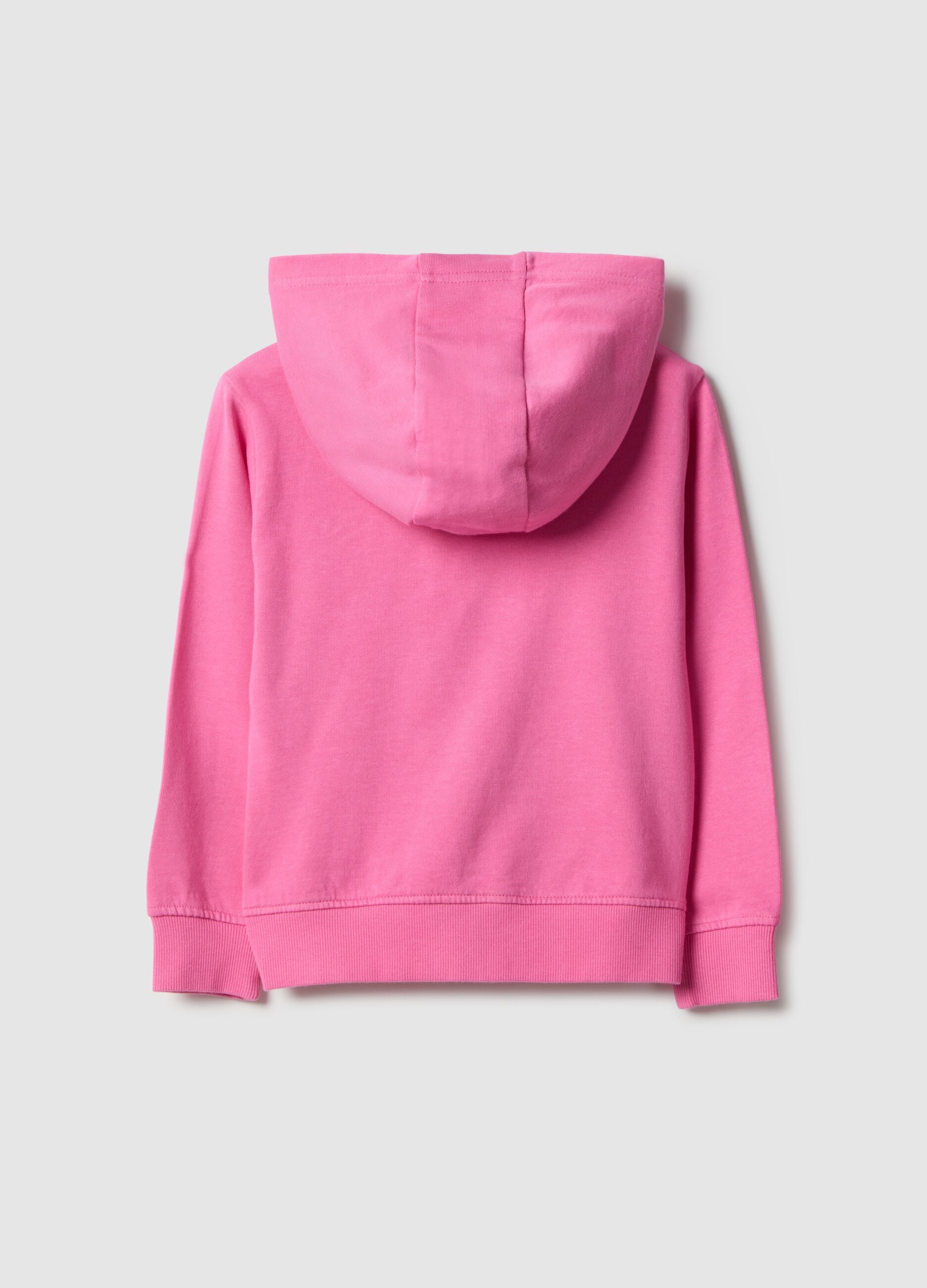 Regular Fit Girls' Pink Cotton Hoodie