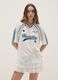 White relaxed fit V-neck t-shirt with sporty details_2
