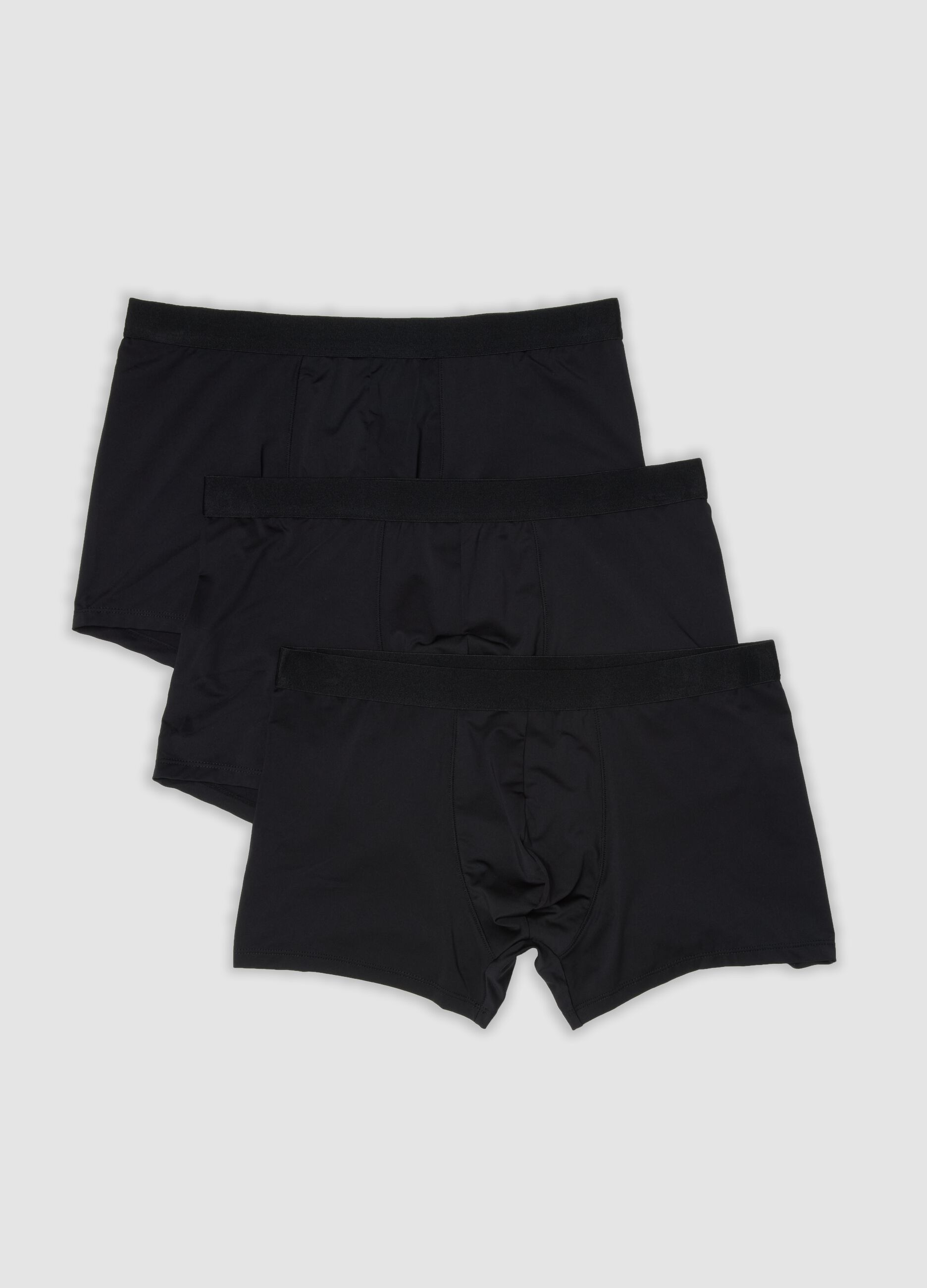 Three-pack of black stretch microfibre boxers