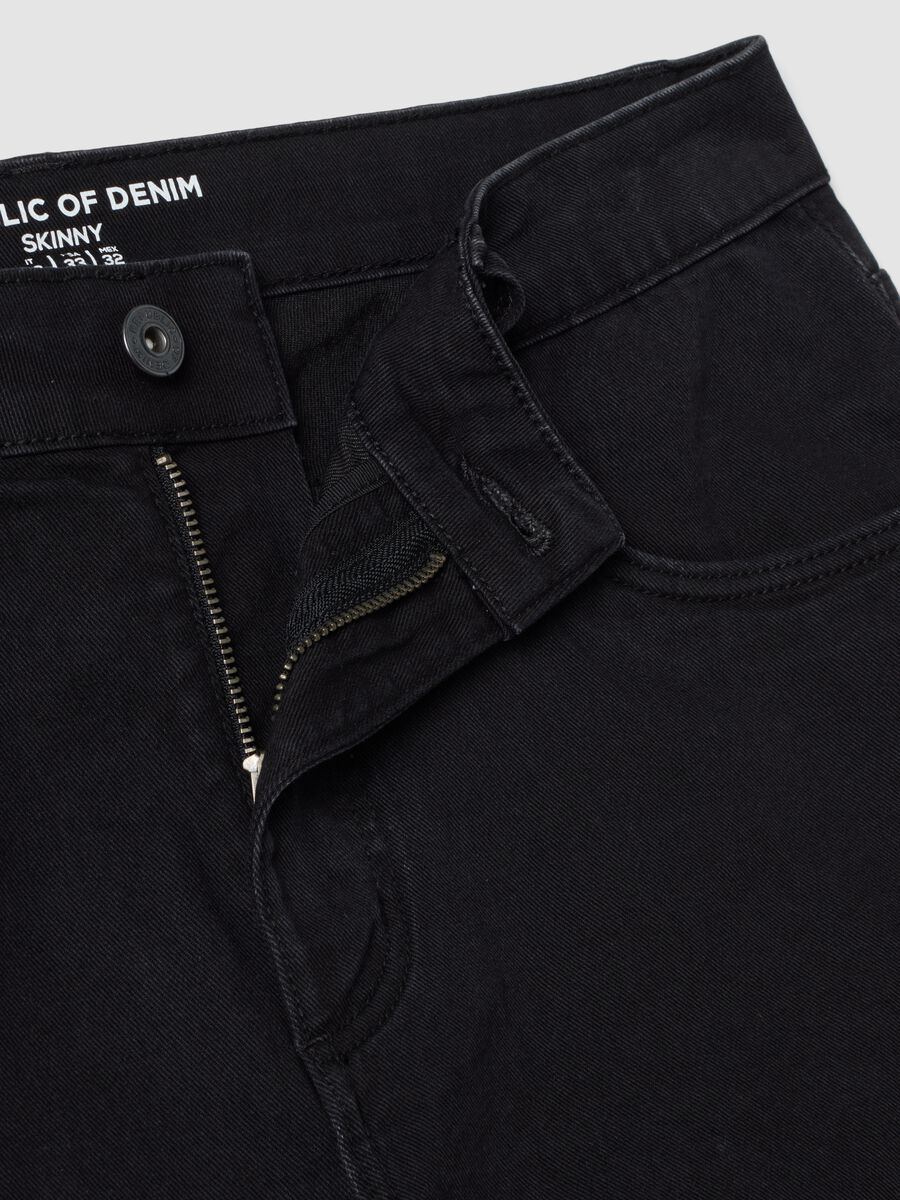 Black stretch-cotton skinny fit denim jeans_2