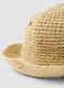 Beige paper-fabric hat with multicolour threads_2