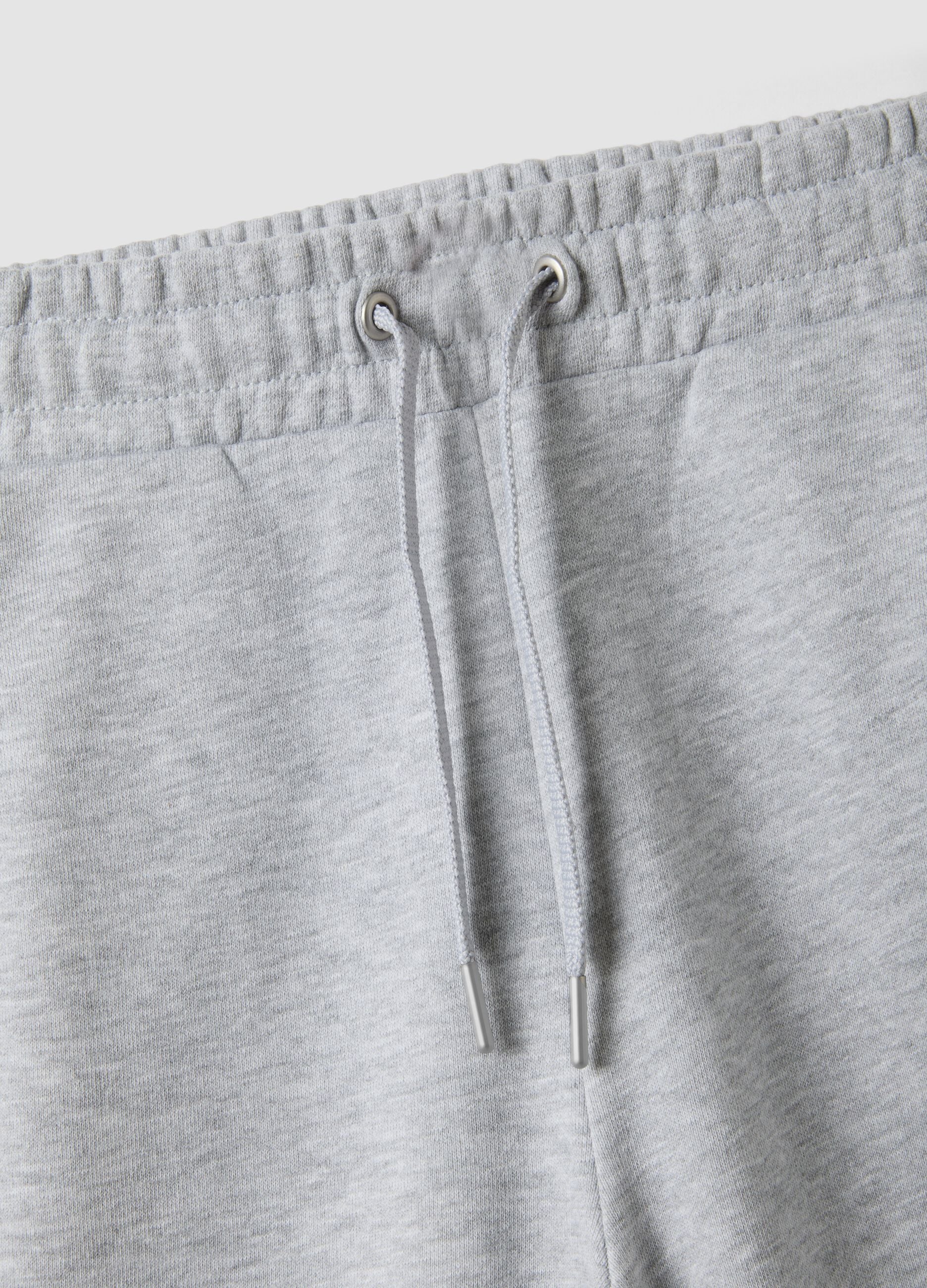 Pantaloni grigi culotte in puro cotone organico per ragazza