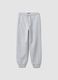 Grey comfort-fit jogger trousers in 100% organic cotton for boys_0
