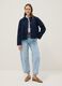 Blue regular fit pure cotton denim jacket with pockets_0