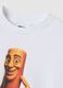 White pure cotton children's t-shirt regular fit with print_3
