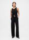 Black cotton blend waistcoat_3
