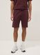 Shorts in puro cotone marrone regular fit con coulisse_1